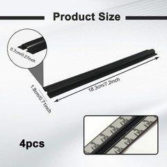 4PCS Car Concealed Wire Cover, 7.09*0.63in/18*1.6cm, Black
