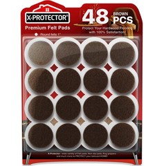 X-Protector Felt Furniture – 48 Premium Floor Protector Chair Felts For