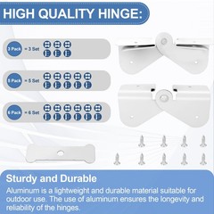 Gutter Downspout Hinge, 6Pcs Extension Flip-Up Installation White