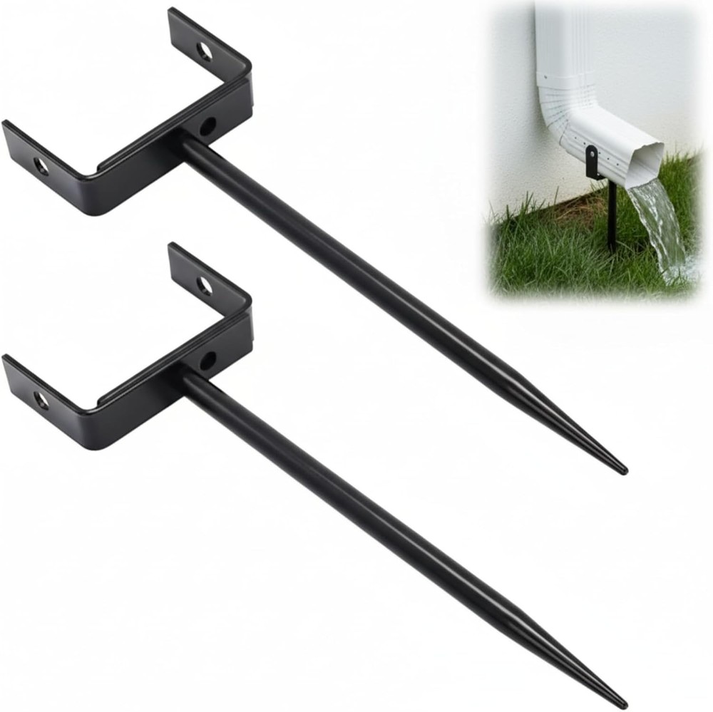 Heavy Duty Adjustable Rain Gutter Strap Downspout Bracket Hook Support