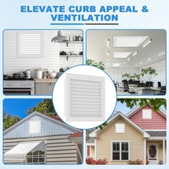 12″ x 18″ Aluminum Alloy Gable Vent, Never Rust Gable Vents for Shed, Reducing I
