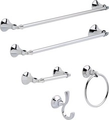 1-Pack 24” Towel Rack Bathroom Polished Chrome Towel Bar Bathroom Wall