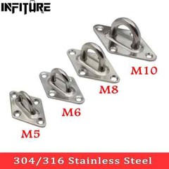 316 Stainless Steel Eye Plate Ceiling Wall Mount Hook Anchor For Boat Hammock