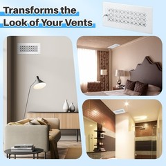 6 Pcs Metal 10 x 4 Inch (Interior Size) White Vent Cover Ceiling Register Dec…