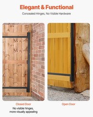 VEVO RGate Building Kit Fits 60 to 96 in Wide Openings 4 to 5ft High Fence Black