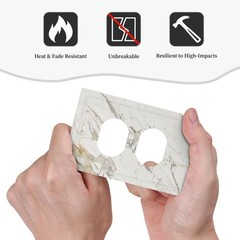 Outlet Covers Gray White Abstraction Marble Modern 1 Gang Duplex Light Switch…