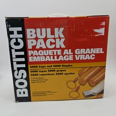 BOSTITCH CAPPAK-5M BOX 5000 Pneumatic Caps & 1″ 18 Gauge 5/16″ Crown Staples