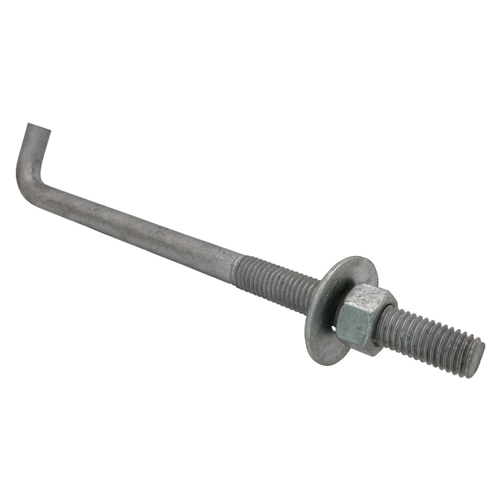 5/8″ x 10-inch Galvanized Threaded Anchor Bolts for Wood, Concrete (10 Pack)