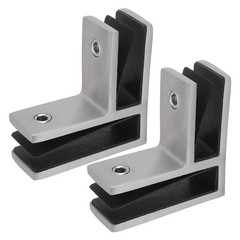 2 Pcs Glass Shelf Clamps Holder Hardware for Railings