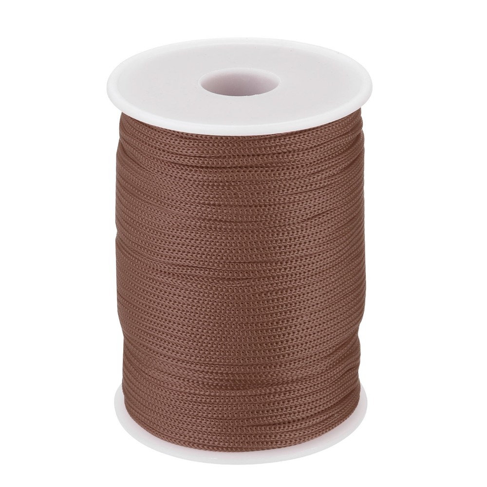 1/16 Inch 328ft Polypropylene Rope Braided Ropes, Nylon Rope Cord Dark Brown