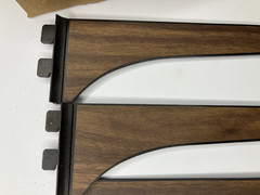 Vintage Aluminum Metal Shelf Brackets Woodgrained 10″ #711-1 BOX 10 +3 ~ NOS