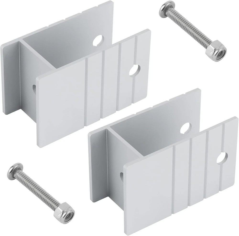 Extra Tall Pontoon Bimini H-Bracket for Boats 1-1/4″ Square Silver