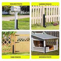 2pcs Fence Post Repair Kit – Fix Rotted or Damaged Wood Posts Without Replace…