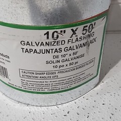 NEW Amerimax Galvanized Steel Huge Roll Valley Flashing Silver 10in x 50ft