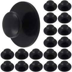 Cionyce 20 Pcs Self-Stick Kitchen Cabinet Knobs Adhesive Dresser Matte Black