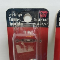 LOT OF 2 EYE to EYE 3/16″ x 3 3/4″ BULLDOG HARDWARE Turnbuckle New free ship