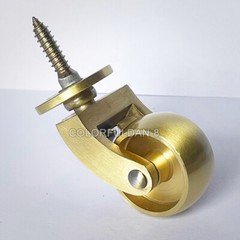 4PCS 1.25″ (32mm) Brass Castors Screw Plate Wheels Furniture Casters Accessories