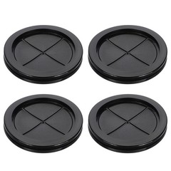 4 Pcs 3-1/8″ Desk Grommet Round Double-Sided Cables Grommet Black