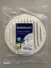 Europlast 6” White Metal Round Air Vent Grille with Fly Screen Flat Duct Cover
