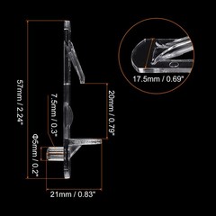 Plastic Locking Shelf Pins, 20pcs Shelf Pegs Fit 5mm Hole 20mm Thick Shelf