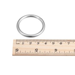2pcs 316 Stainless Steel Round Ring Welded O-Rings 30mm(1.18″) ID 4mm Thick