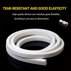 Silicone Sponge Seal Strips White Square Foamed Rubber Gasket 3x20mm – 30x30mm