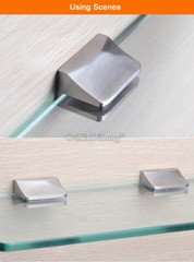 8PCS Stainless Steel Heavy Glass Clamps Furniture Shelf Partition Holder Bracket