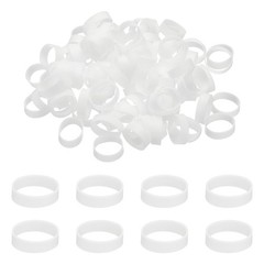 250Pcs Silicone Cable Ties, 15mm Silicone Rubber Bands, White(23x5x0.6mm)