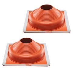 2Pcs High Temp Silicone Roof Flashing, 6.75-14in