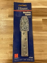 3″ steel mending plates 4 pack (Hager) made in USA
