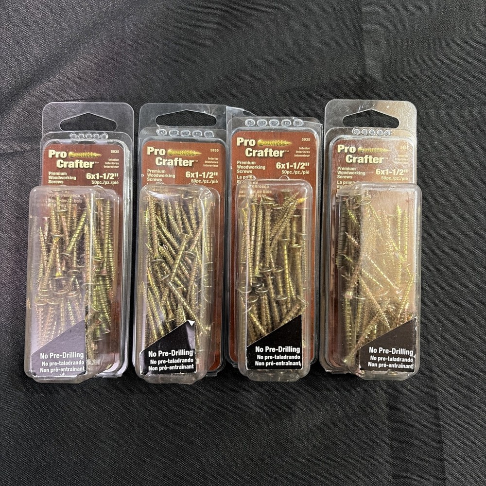The Hillman Group 5935 Pro Crafter 6 by 1-1/2-Inch Wood Screw 50 Pc/box (Qty 4)