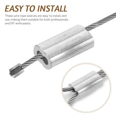 100pcs Throttle Cable Ends Wire Crimps Cable Crimps Wire Rope Clamp Crimping
