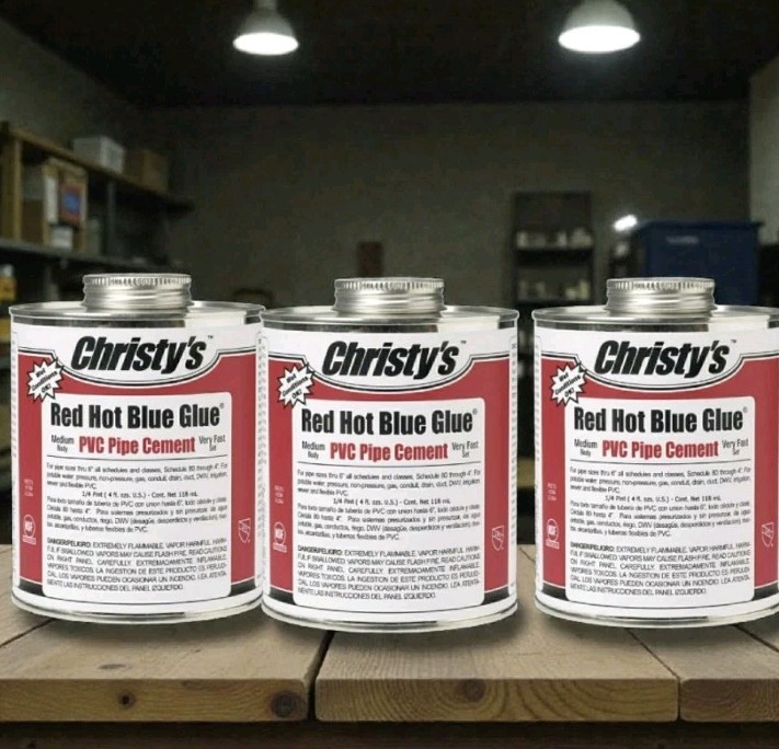 3 Pack Christy Enterprise Christy’S Glue Low Voc, Red Hot Blue 4 oz Blue