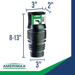 FLEX Drain 2 In. X 3 In. X 3 In. Black Copolymer Downspout Adapter