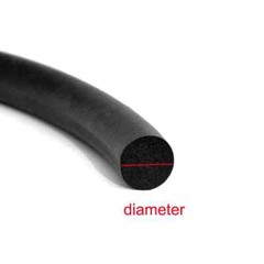 Sponge Cord Black Foam Rubber Gasket Trim Seal 3mm~18mm ﻿