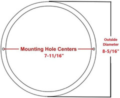 RH-4002-8-2-A White Surface Mount 8-3/8″ Speaker Covers, Pair