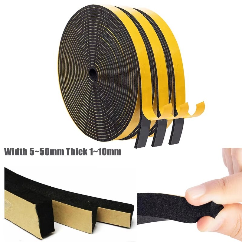 Rubber Strip – Adhesive Backed Roll – 1mm-10mm Thick – 5mm to 50mm wide