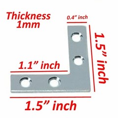 40x 1.5″ inch Flat Corner Braces w/ Screws Pack of 40 Pcs Lot Right Angle Braces