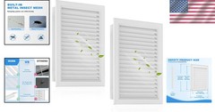 2-Pack Paintable Aluminum Gable Vents 12″x18″ for Optimal Attic Ventilation