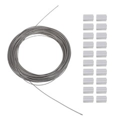 1 Set Stainless Steel Rope Cable with Aluminum Sleeves for Outdoor Wire Railings