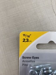 Lot Of 2 10 Count National Hardware N118-471 Small Screw Eye 15/16″ NEW