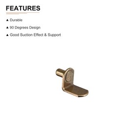 0.24″x0.39″ L-Shelf Support Peg – 40Pack Iron Shelf Bracket Pegs – Bronze