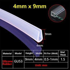 Silicone Rubber Edge Strip Sealing U Channel Protector Edging Seal Trim 0.5-22mm