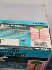 (250 PIECES) Fas-n-Rite 461439 Plastic Cap Roofing Nails, Electro Galvanized, 1″