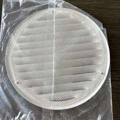 Europlast 6” White Metal Round Air Vent Grille with Fly Screen Flat Duct Cover
