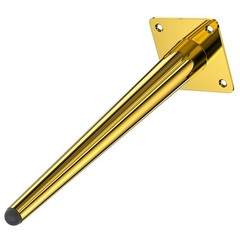 Osring 30 Inch Furniture Table Legs Golden Steel Round Tapered Modern Coffee