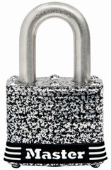 Weatherproof Laminated Keyed Padlock, Stainless Steel, 1.5-In. – 3SSKADHC