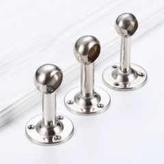 1-2pcs Wardrobe Pipe Bracket 19mm-32mm Dia Mount Hanging Rail Rod Support Socket