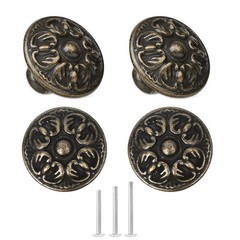 OctinPris 4X Euro Style Antique Brass Kitchen Cabinet Knobs 4pack, Bronze