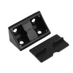 Shelf Cabinet 90 Degree Plastic Corner Braces Angle Brackets Black 30pcs